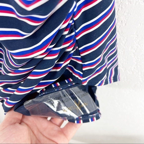 Niptuck Sailor Stripe Navy Cross Front One Piece Swimsuit Size US 6 NWT - Picture 5 of 10